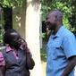 Nelson Okanya talks with Rebecca Osiro