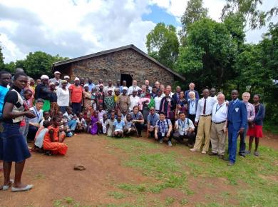 <p>David was part of a bus load of delegates that met in a local church on Sunday morning. The congregation is part of the Kenya Mennonite Church.</p>