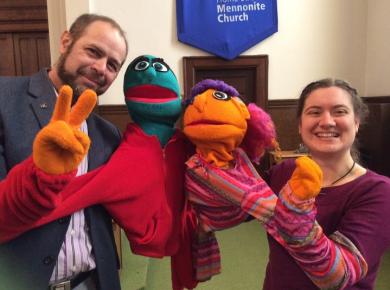 Home Street Mennonite Church World Fellowship Sunday puppets
