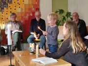 A worship gathering of the Mennonite church in Bussum-Naarden, Netherlands. 