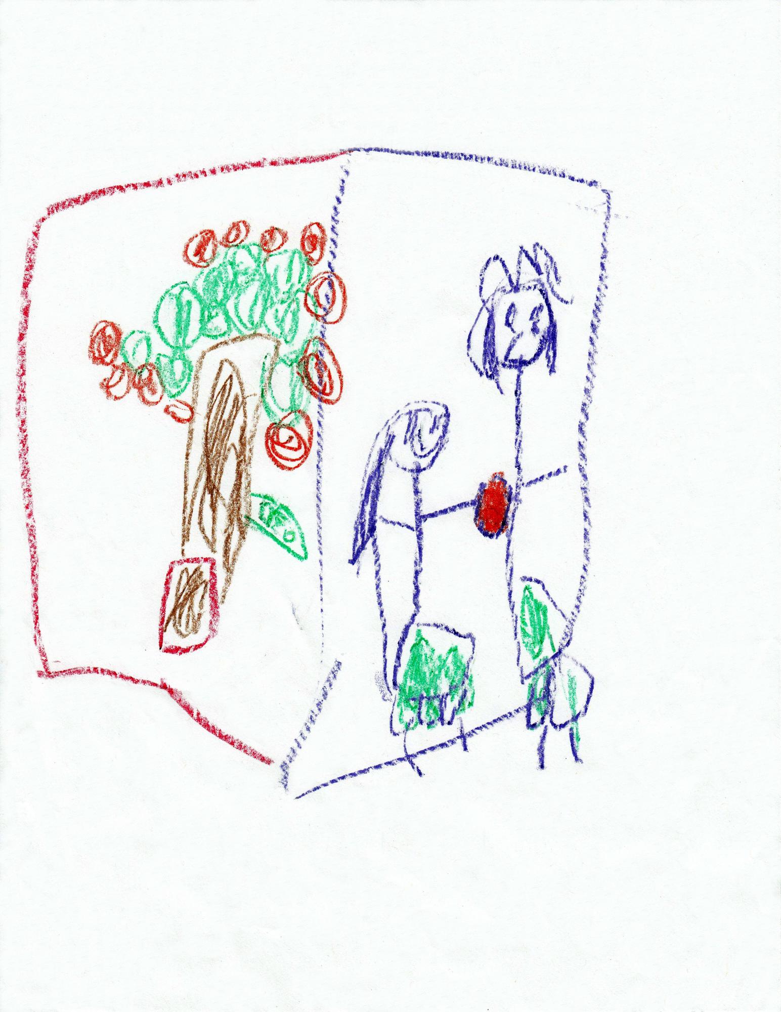 Ruth Cain (4) and Patrick Cain (6) drew a photo of their favourite Bible story. They attend Grace Mennonite Brethren Church, Waterloo, Ontario, Canada.