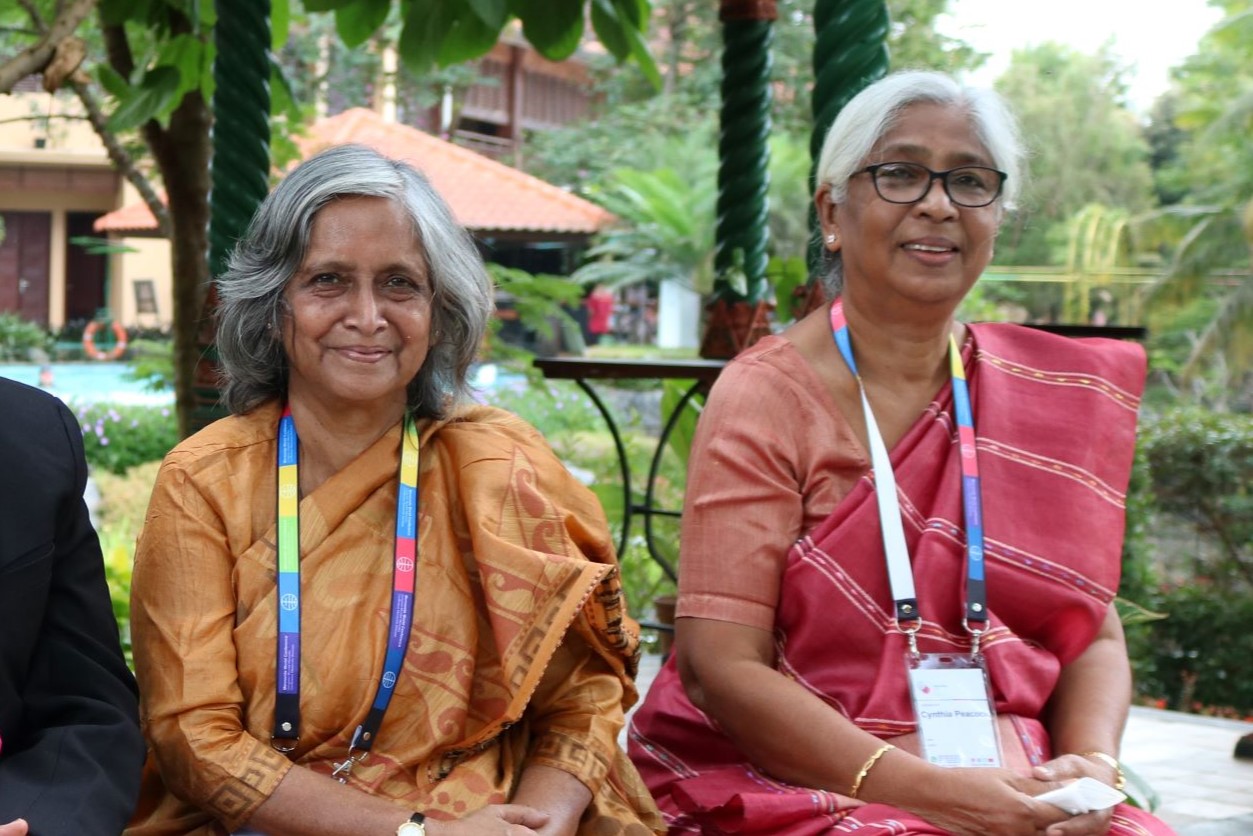 two women in saris