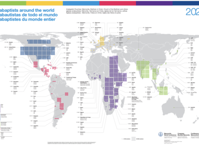 Map of Anabaptis around the world