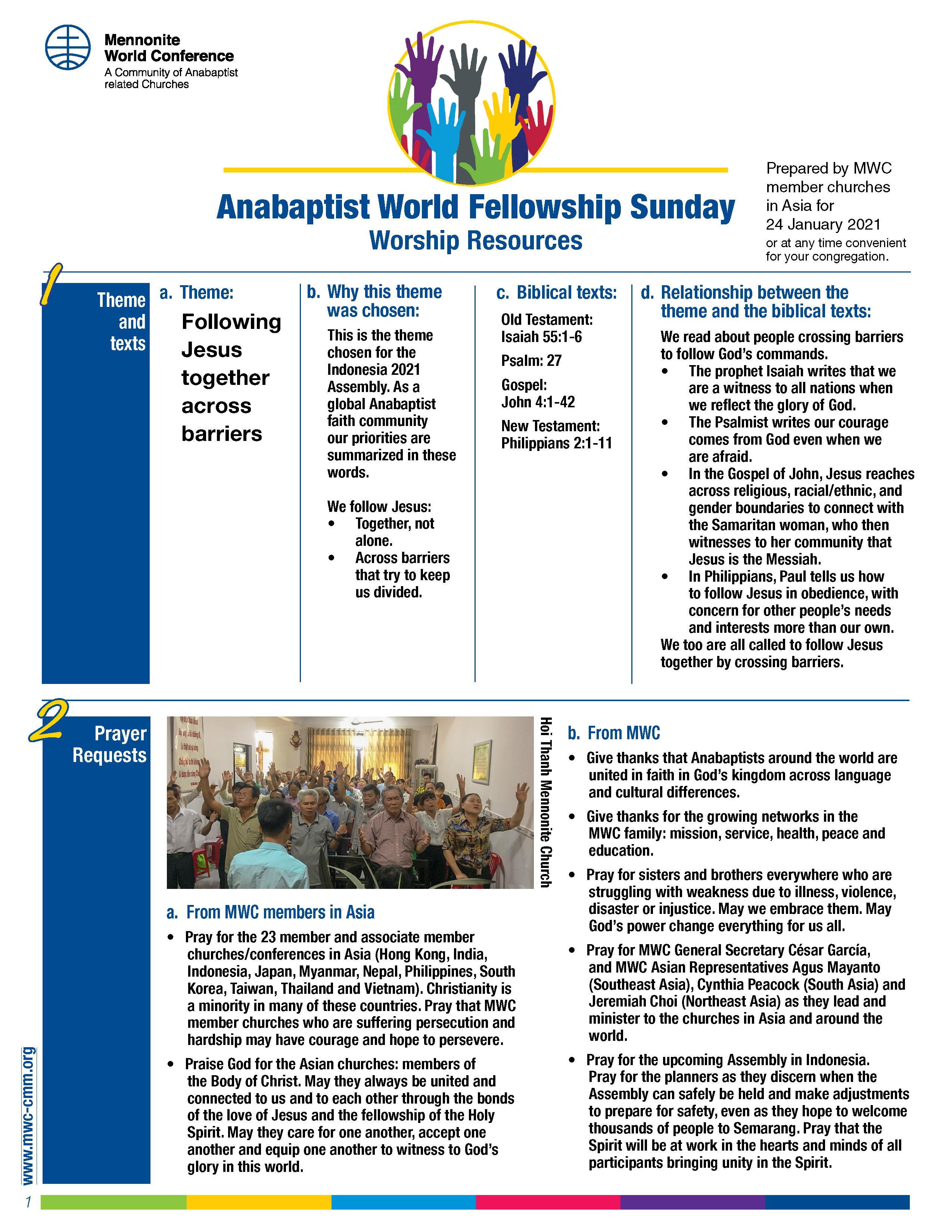 Anabaptist World Fellowship Sunday 2021