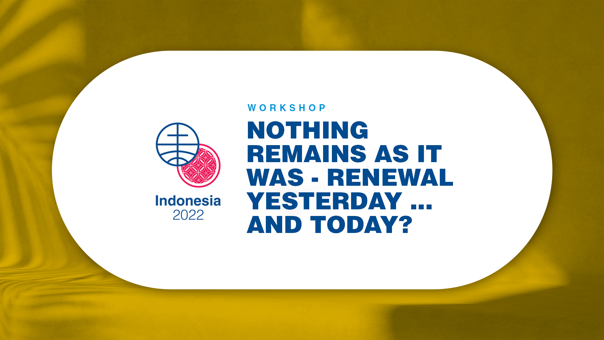 Nothing Remains as It Was Renewal yesterday — and today