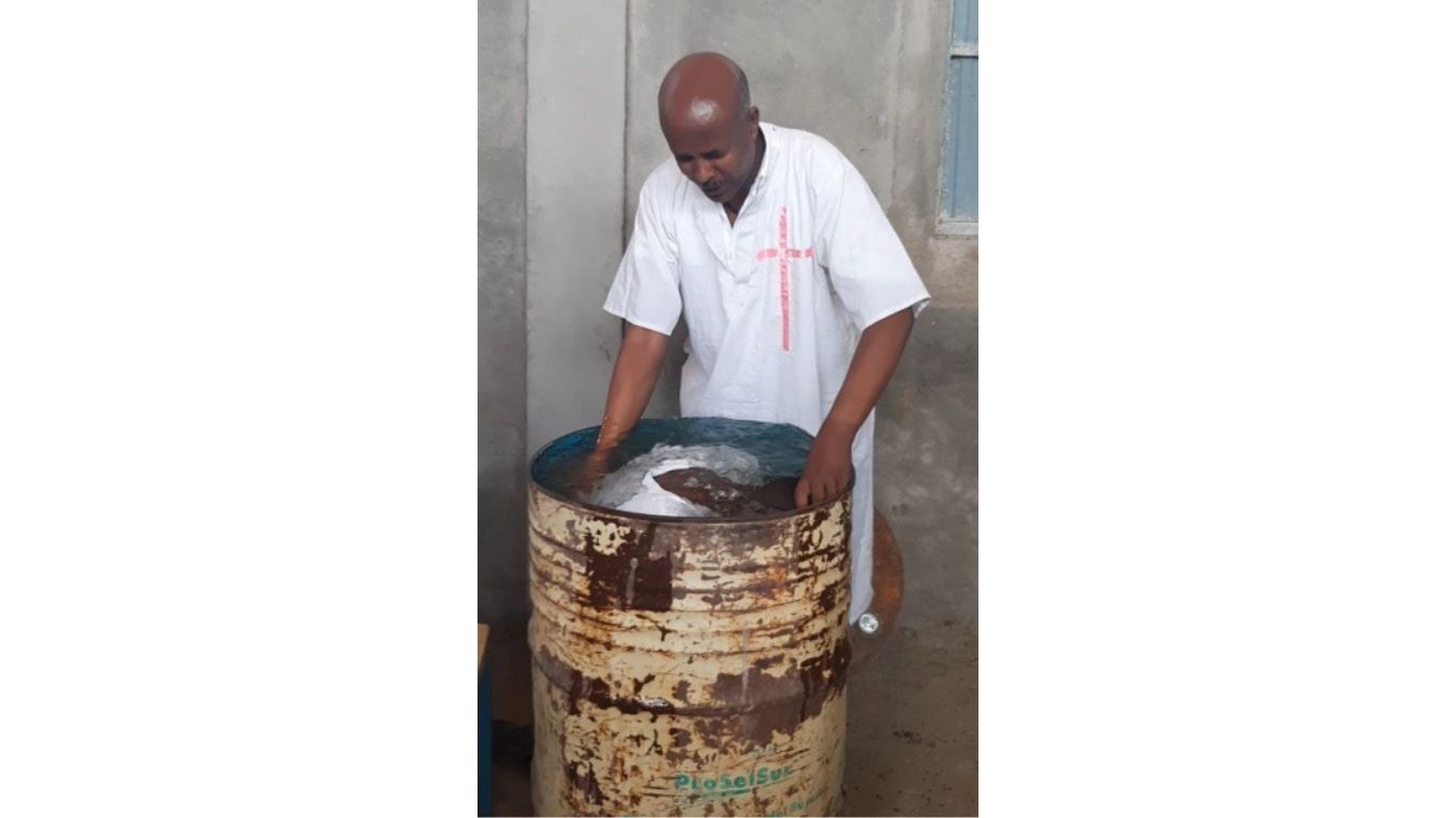 Baptism in a barrel